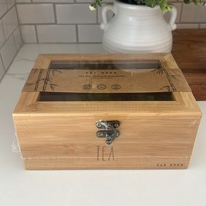 RAE DUNN BAMBOO TEA ORGANIZER